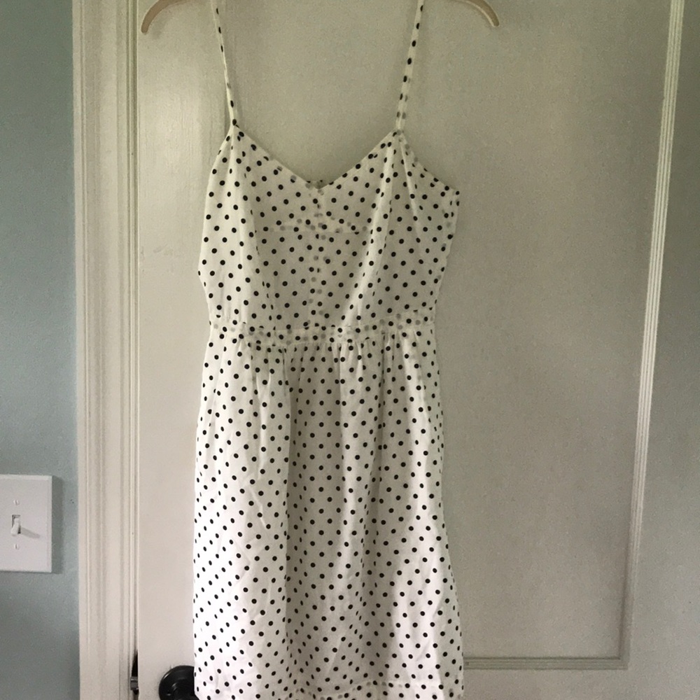 Polka dot j crew summer dress